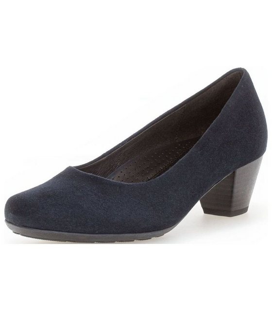 Gabor Pumps Veloursleder Pumps (Blau (dark-blue))