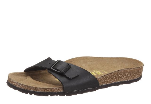 Birkenstock »MADRID« Pantolette in schmaler Schuhweite, mit ergonomisch geformtem Fußbett (schwarz)