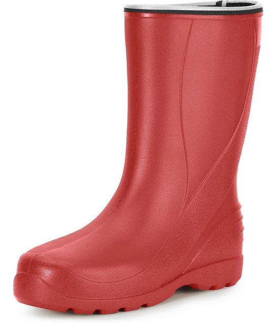 Ladeheid EVA leichte Regenstiefel wasserdichte Stiefel für Frauen Gummistiefel Damen perfekte Regenschuhe für Garten Ausflug Outdoor (Rot 1841)