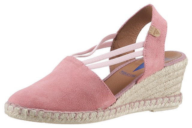 VERBENAS Maika Mahon Sandalette, Sommerschuh, Sandale, Keilabsatz, mit Jutebesatz (rosa)