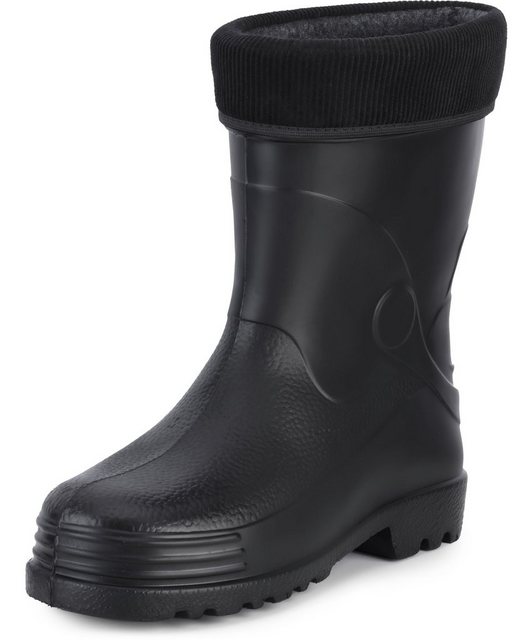 Ladeheid Herren federleichte EVA Thermo Gummistiefel gefüttert LA-893 Gummistiefel (Schwarz)