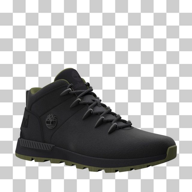 Timberland SPRINT TREKKER MID LACE UP SNEAKER Schnürboots (BLACK NUBUCK W MED GREEN)