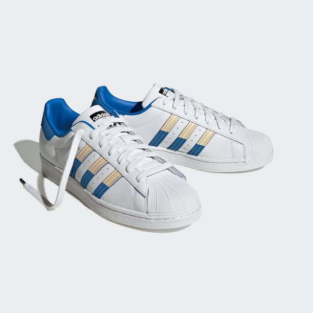 adidas Originals SUPERSTAR Sneaker (Cloud White / Sand Strata / Bright Royal)