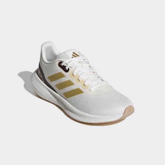 adidas Performance RUNFALCON 3 Laufschuh (Core White / Gold Metallic / Magic Beige)