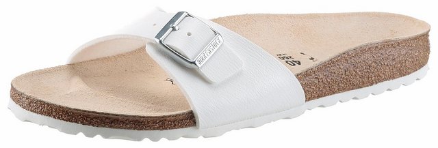 Birkenstock »MADRID« Pantolette in schmaler Schuhweite, mit ergonomisch geformtem Fußbett (white)