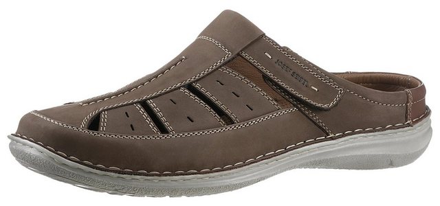 Josef Seibel Anvers 76 Clog, Sommerschuh, Schlappen, Klettschuh, mit Klettverschluss, K-Weite (grau-kombi)