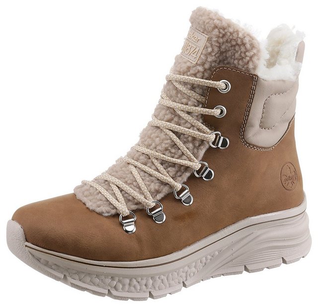 Rieker Winterboots mit kuscheligem Warmfutter (braun-beige)