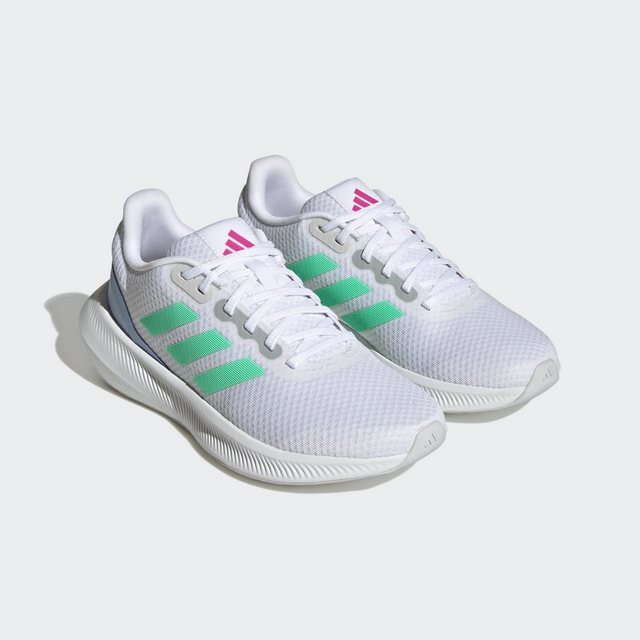 adidas Performance RUNFALCON 3 Laufschuh (Cloud White / Pulse Mint / Blue Dawn)