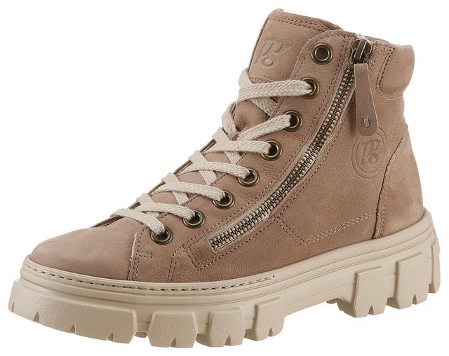 Paul Green Schnürboots mit trendiger Laufsohle (Beige (084))