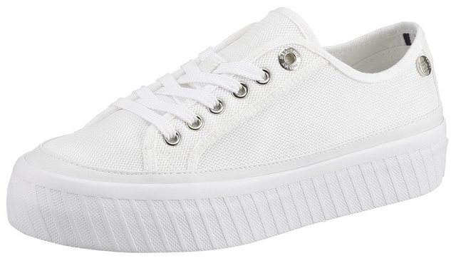 Tommy Hilfiger PLATFORM VULCANIZED SNEAKER Plateausneaker mit Logo an der Ferse (ecru)