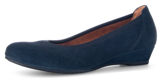 Gabor KRETA Pumps, Keilabsatz, Halbschuh, Schlupfschuh, in bequemer Weite G (weit) (blau)