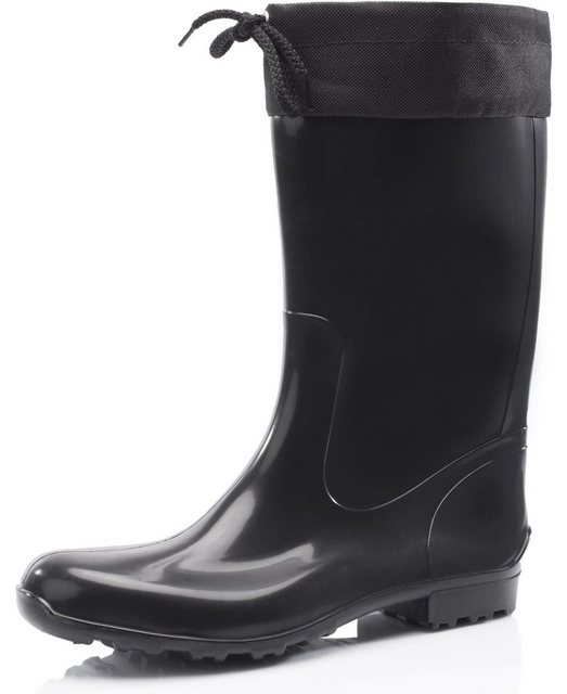 Ladeheid Damen Gummistiefel mit Stulpe LA-968 Gummistiefel (schwarz)