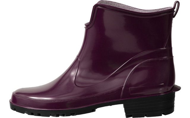 Ladeheid Gummistiefeletten LA-930 kurze Boots für Frauen Gummistiefel Damen wasserfest und bequem (Weinrot/Schwarz)