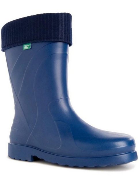 Demar Gummistiefel Damen Gefüttert, Rutschfeste Winterstiefel Wasserdicht Gummistiefel wasserdicht (Blau)