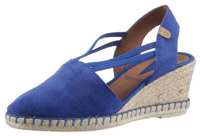 VERBENAS Maika Mahon Sandalette, Sommerschuh, Sandale, Keilabsatz, mit Jutebesatz (royalblau)