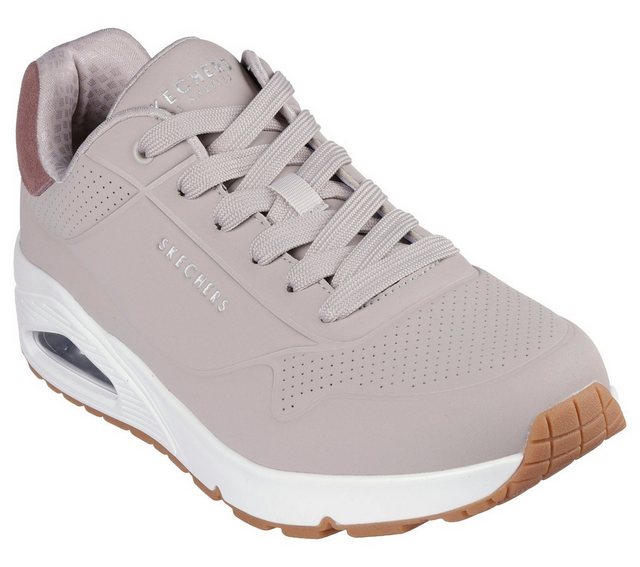 Skechers UNO-SUITED ON AIR Sneaker, Freizeitschuh, Halbschuh, Schnürschuh mit modischer Keilsohle (taupe)