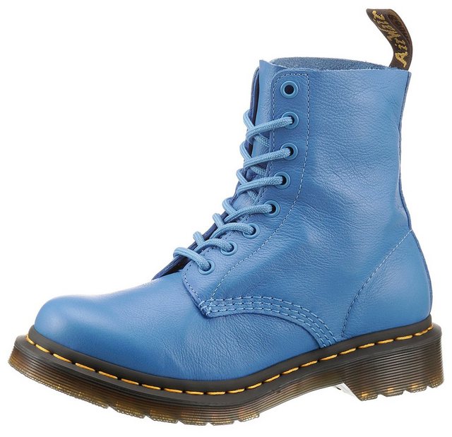 DR. MARTENS »1460 Pascal Virgina 8 Eye Boot« Schnürboots mit Air-Cushion-Gummilaufsohle (hellblau)