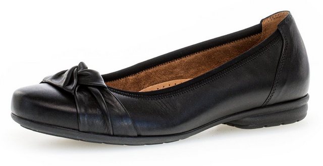 Gabor FLORENZ Ballerina, Businessschuh, Slipper, Halbschuh, Schlupfschuh in Weite G = weit (schwarz)