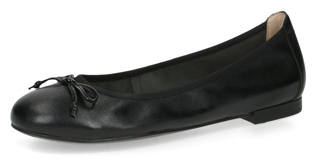 Caprice Ballerina Festtags Schuh, Slipper mit elastischem Einfass (schwarz)