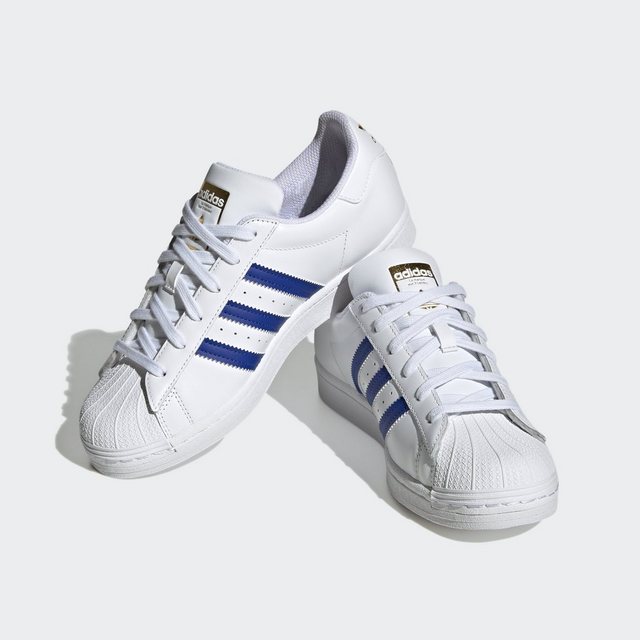 adidas Originals SUPERSTAR Sneaker (Cloud White / Semi Lucid Blue / Gold Metallic)