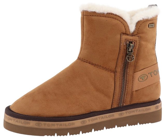 TOM TAILOR Winterboots mit wasserabweisender TEX-Membran (camelfarben)