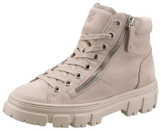 Paul Green Schnürboots mit trendiger Laufsohle (beige)