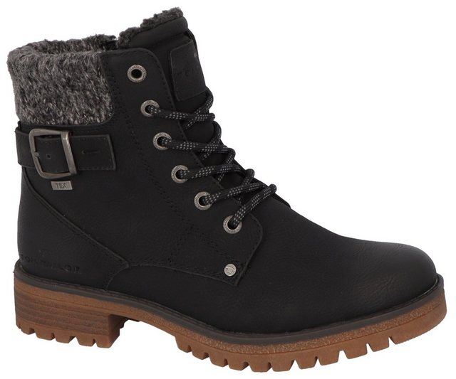 TOM TAILOR Winterboots mit modischer Zierschnalle (schwarz)