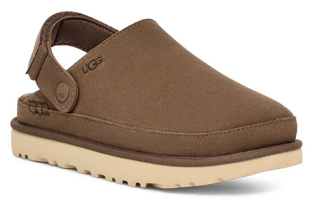 UGG W GOLDENSTAR CLOG Clog, Mule, Flats, Pantoffel, Hausschuh mit schwenkbarem Fersenriemen (taupe)