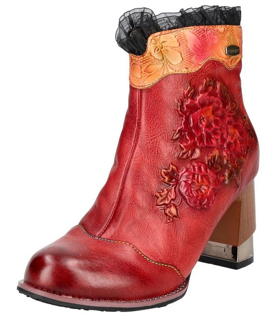 LAURA VITA Stiefelette Leder High-Heel-Stiefelette (rot)