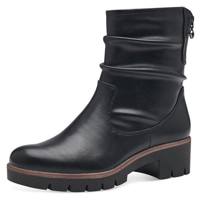 Tamaris Stiefelette mit Falten im slouchy Look (schwarz)