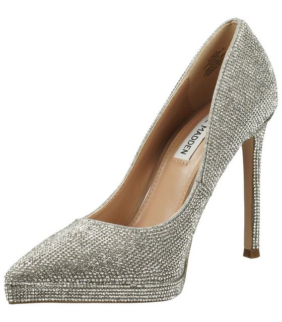 STEVE MADDEN Pumps Lederimitat High-Heel-Pumps (silberfarben)