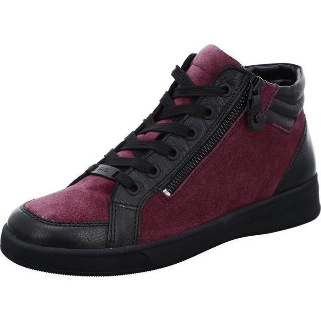 Ara Ara Schuhe, Sneaker Rom - Glattleder Damen Sneaker (schwarz/rot)