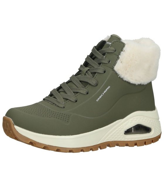 Skechers Stiefelette Lederimitat Schnürstiefelette (Olive)