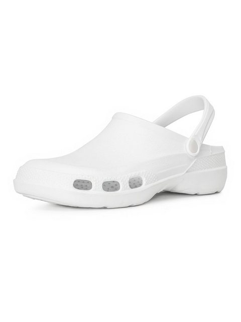 Ladeheid Damen und Herren federleichte EVA Clogs LA-885 Clog (Weiß)