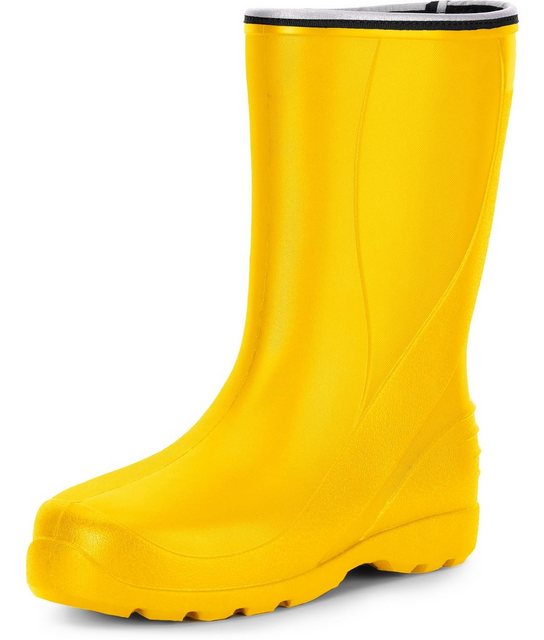 Ladeheid EVA leichte Regenstiefel wasserdichte Stiefel für Frauen Gummistiefel Damen perfekte Regenschuhe für Garten Ausflug Outdoor (Gelb 1032)