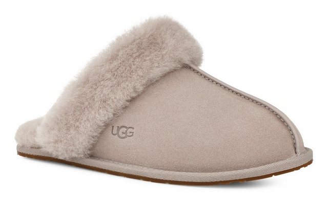 UGG »Scuffette II« Hausschuh mit Fellkragen (taupe-uni)