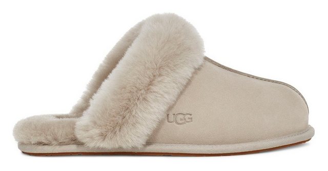 UGG Scuffette II Hausschuh mit Fellkragen (hellbeige)