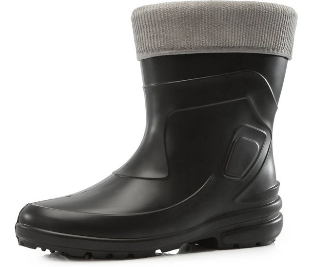 Ladeheid EVA Thermo Regenstiefel Damen LA-800-2017 Gummistiefel mit herausnehmbares Innenfutter (Schwarz/Grau)