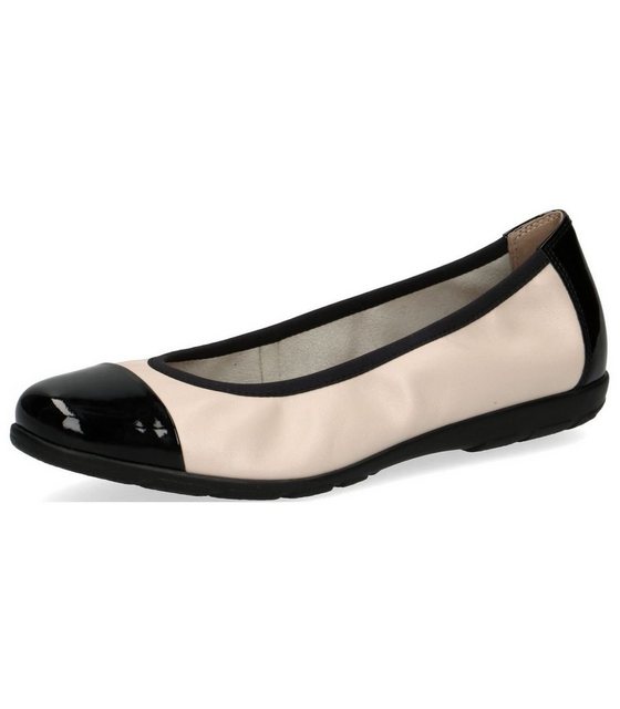 Caprice Ballerinas Leder Ballerina (Schwarz Beige)