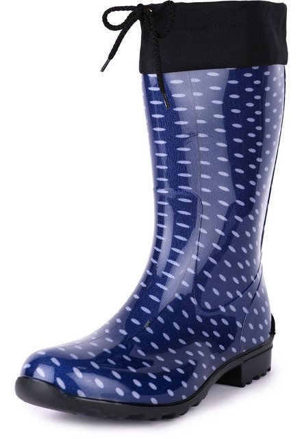 Ladeheid Damen Gummistiefel mit Stulpe LA-968 Gummistiefel (blau)