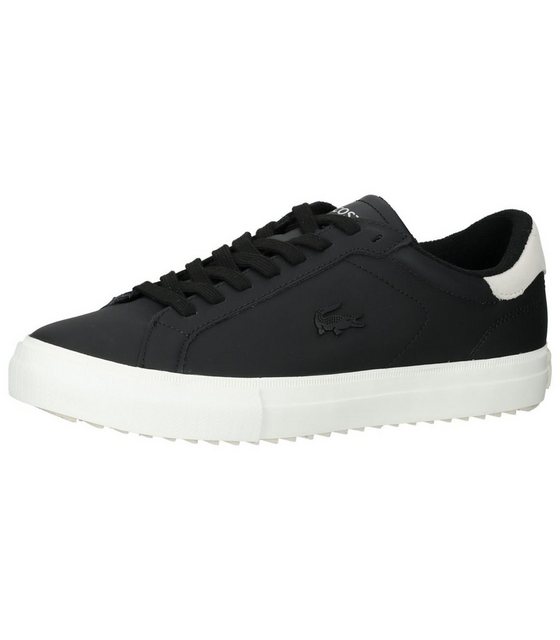 Lacoste Sneaker Leder/Textil Sneaker (schwarz weiß)