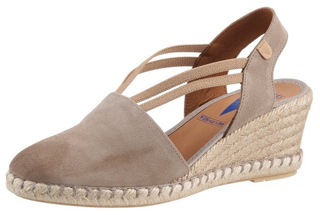 VERBENAS Maika Mahon Sandalette, Sommerschuh, Sandale, Keilabsatz, mit Jutebesatz (beige)